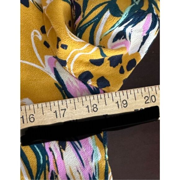 Free People size Small Bella Printed Tunic/ Mini Dress in Yellow Floral - Picture 16 of 16